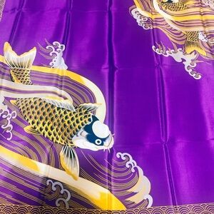 Purple and Gold Koi Fish Aquarium Background